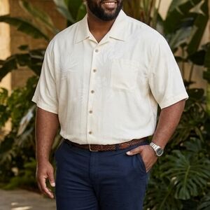 Jamaica Jaxx Men's Silk Shirt Size XXL Ptp 25.5" L 30.5"